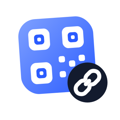 QR code with a link badge